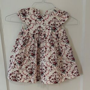 Janie and Jack Cream and red floral dress 18-24 mos, worn once for Christmas !